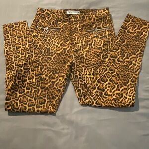 Zara Leopard Print skinny jeans